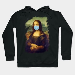 Mona Lisa Face Guard: Corona Virus Quarantine Mask Parody Fun Gift Hoodie